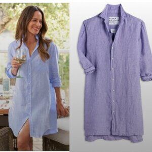 Frank & Eileen Light Lavender Button-Front Mini Dress